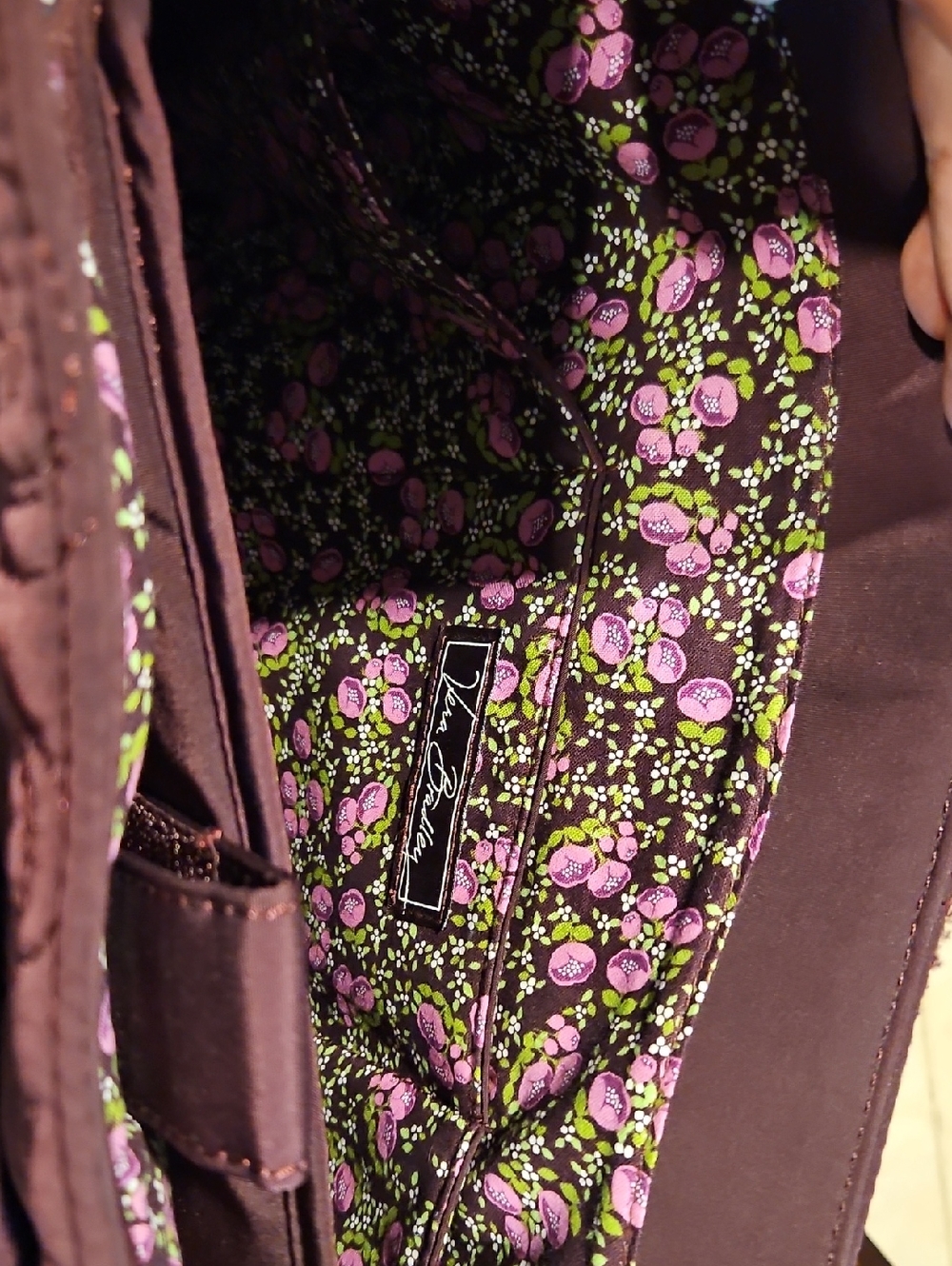 Vera Bradley Quilted Floral Satchel in Plum - Picture 4 of 4